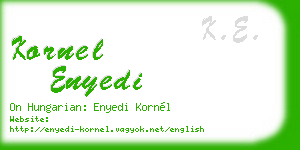 kornel enyedi business card
