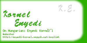 kornel enyedi business card